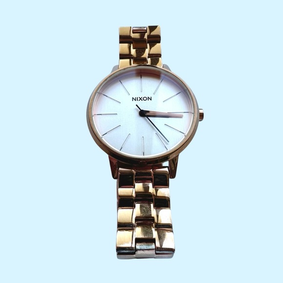 Nixon Womens Rose Gold The Kensington Round Bracelet Watch 2324 - Picture 1 of 5